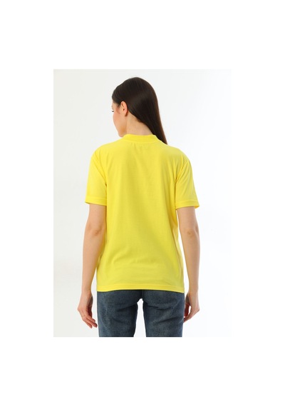 Kallima Siyah Dik Yaka Rahat Kalıp  Pamuk T-Shirt Siyah