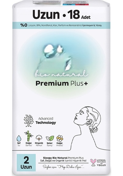 Premium Plus Uzun Ped 18 Adet