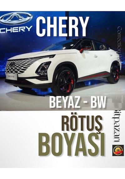 Chery T15, Omoda 5 , Tiggo 7 , M32t, Tiggo 8 Pro Beyaz - Rötuş Boyası 25 Ml.