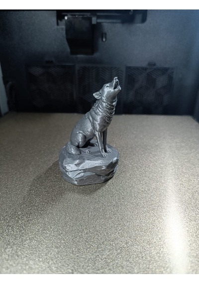 Uluyan Kurt Figürü Dekoratif 3d Baskı Kaya Tabanlı Heykel