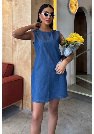 Moderie Butik Sırt Bağcıklı Tensel Elbise 2880 İndi Go