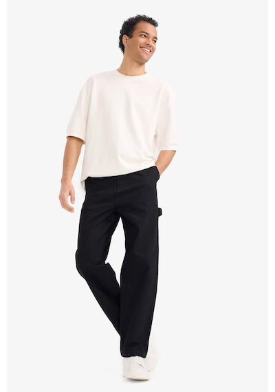 Defacto Baggy Fit Düz Paça Pantolon E9020ax25aubk81 Siyah-bk81