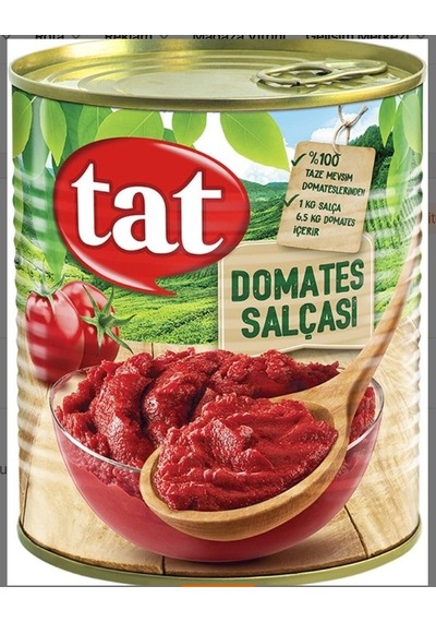 Tat Domates Salçası Teneke 830 Gr X 20 Adet - Yoğun Kıvamlı Ve Yemeklere Lezzet Katıyor