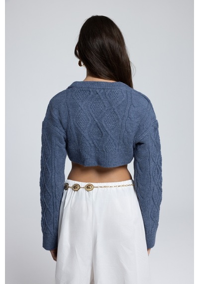 Mai Collection Mai Studios Co. Mohan İndigo Crop Kazak İndigo