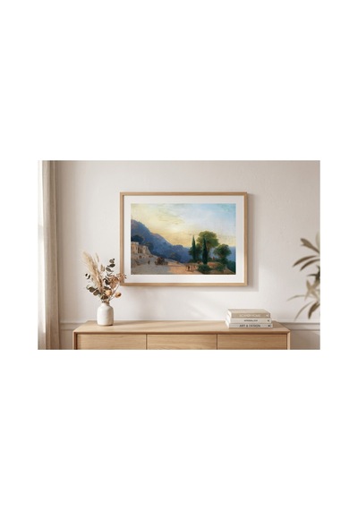 Osmanlı Ayvazovski Kırımda Bir Yaz Günü Çerçevesiz Poster 21x30 Cm A4 Tablo Osmanlı Türk Resmi