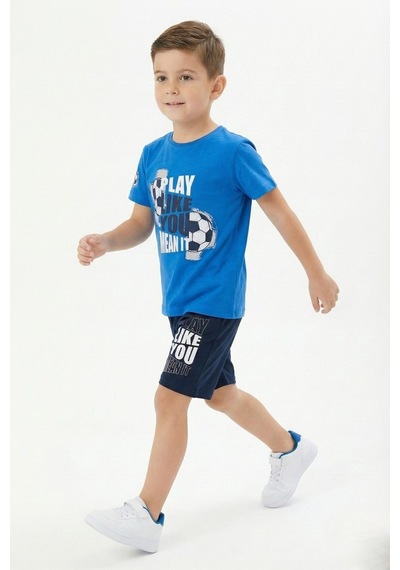 Play Like You Baskı Erkek Çocuk Takım-90589 Saks