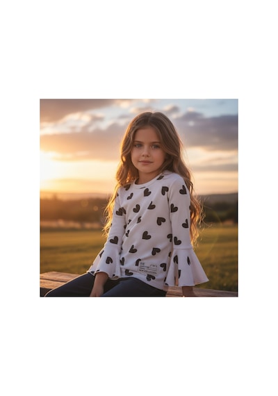 Fesshera Kids Kız Çocuk Sweatshirt Uzun Kollu Fitilli Kalp Desenli İspanyol Kol Kesimli Pamuklu Kışlık Sweatshirt Bej Fesshera Kids Kız Çocuk Sweatshirt Uzun Kollu Fitilli Kalp Desenli İspanyol Kol Kesimli Pamuklu Kışlık Sweatshirt Bej