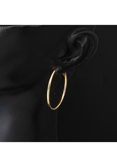 Bilezikci Altın Halka Küpe 14 Ayar 3,5 Cm. Çaplı Kpads14k29579
