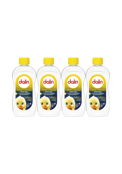 Dalin Rahat ve Mutlu Vanilya Kokulu Nemlendirici Bebek Yağı 300 ML x 4