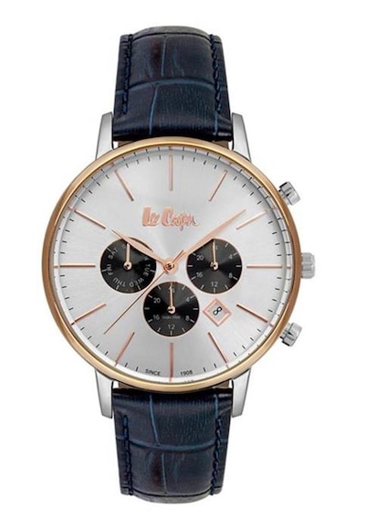 Lee Cooper Lc-18799 Deri Kordon Lacivert Fonksiyonlu&takvimli Erkek Kol Saati Rose Gold