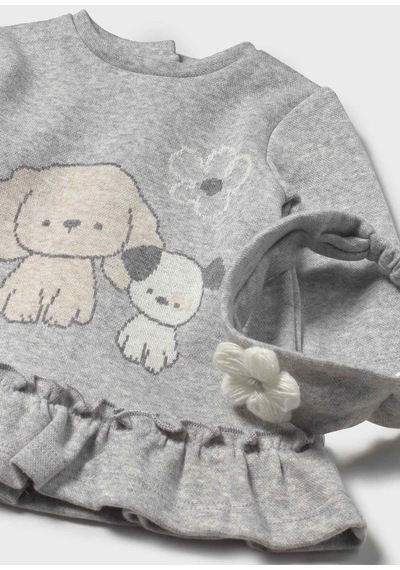 Mayoral Newborn Kız Bebek Elbise Ve Saç Bandı Gri Gri