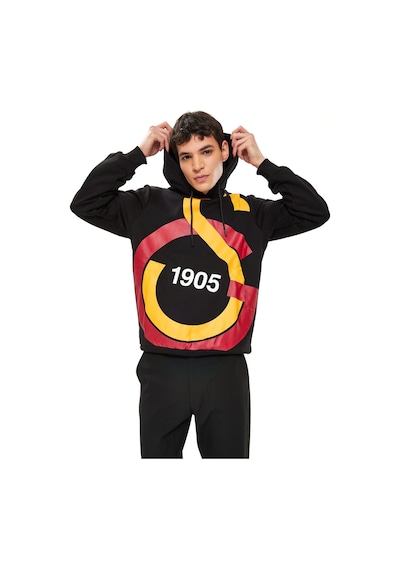 Galatasaray Lisanslı Büyük Logolu Siyah Sweat Tshirt Siyah