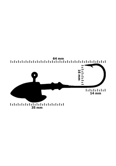 Fishika 2509 3/0 15gr Fish Jig Head Fsh2509-b15n30