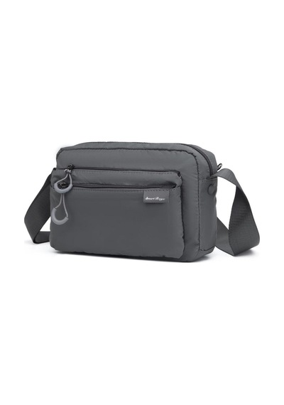Smart Bags Ekstra Hafif Kumaş Kadın Postacı Çantası 3148 Gri