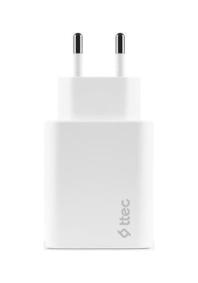 Ttec 2SCS27B Smartcharger Duo Pd 40 W Usb-c + Usb-c Seyahat Hızlı Şarj Aleti Beyaz