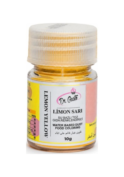 Dr. Gusto Limon Sarısı Su Bazlı Toz Gıda Boyası 10 Gr