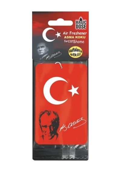 Asma Karton Koku Türk Bayrağı-atatürk Açık Gri