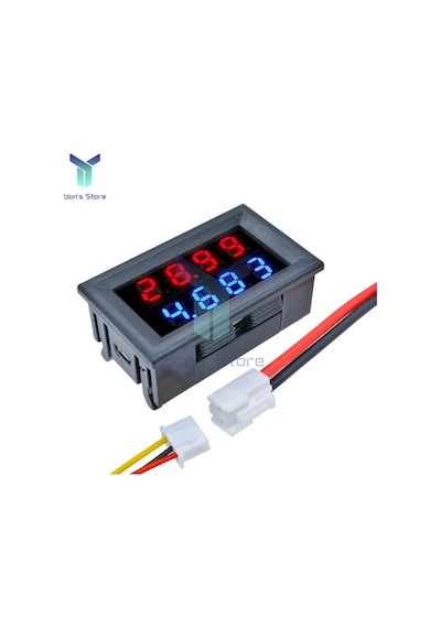 100v 10a Redblue-10a Dijital Voltmetre Ampermetre Dc 0-100v 0-200v 0-10a Led Araba Motosiklet Akım Ölçer Volt Test Cihazı 43843220
