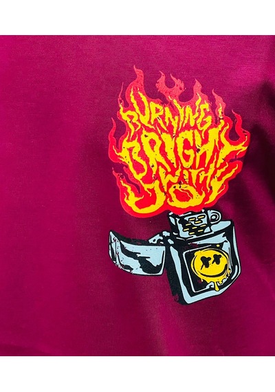 Bordo Erkek Zippo Tişört Bordo