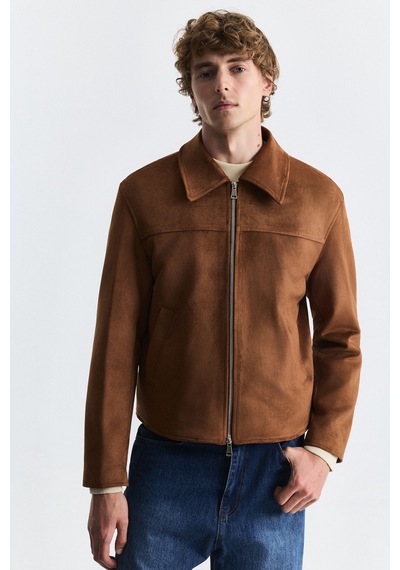 Antioch Suni Süet Boxy Fit Mont Camel