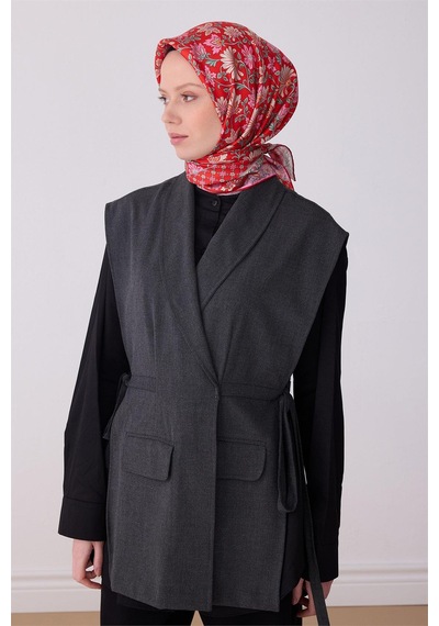 Belli İpek Eşarp - 4314-09 Kırmızı Twill