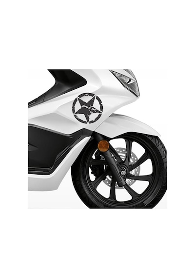 Deeb Army Pcx Yıldız Sticker Etiket Mat Siyah 2 Adet