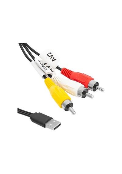 Magicvoice Mv-6596 Siyah 1.2 Metre Usb - 3 Rca Av Görüntü Ve Ses Dönüştürücü Kablo-216463