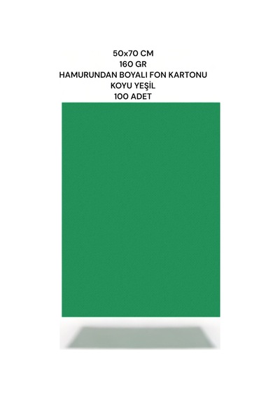 Koyu Yeşil 50x70 Cm 160 Gr Fon Kartonu 100'lü Paket