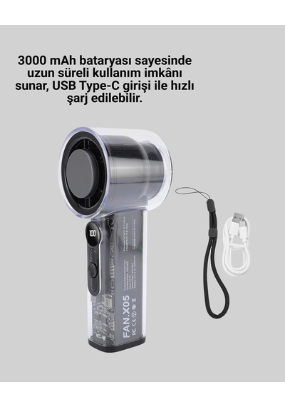 Ceylan Adam Yüksek Hızlı Şarjlı Fan Kamp, Ofis Ve Açık Hava İçin İdeal