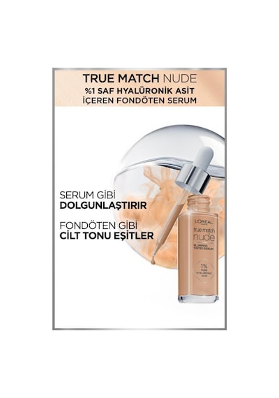 L'Oréal Paris Telescopic Gold Siyah Maskara & True Match Nude Fondöten Serum 0.5-2 Very Light