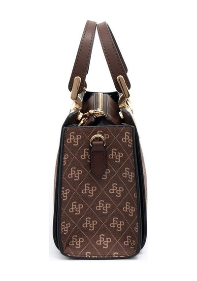 Silver Polo Sp1133 Kadın El Çantası Monogram Kahve-kahve