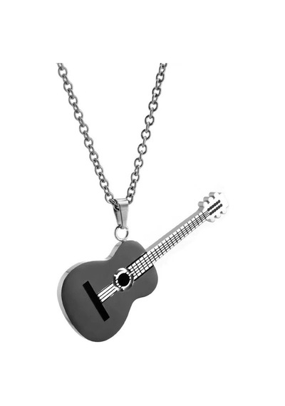 Gitar Kolye Paslanmaz Çelik 316l Black Unisex