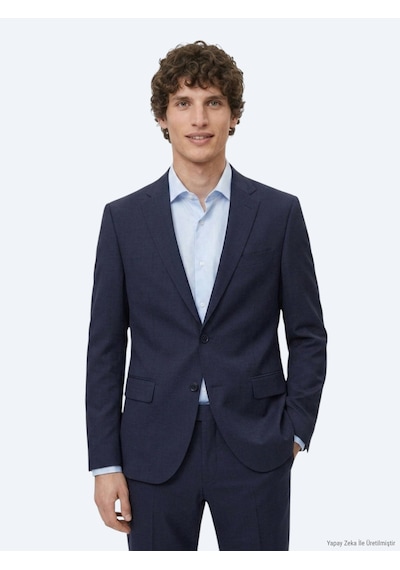 Kip Lacivert Mikro Regular Fit %100 Yün Takım Elbise