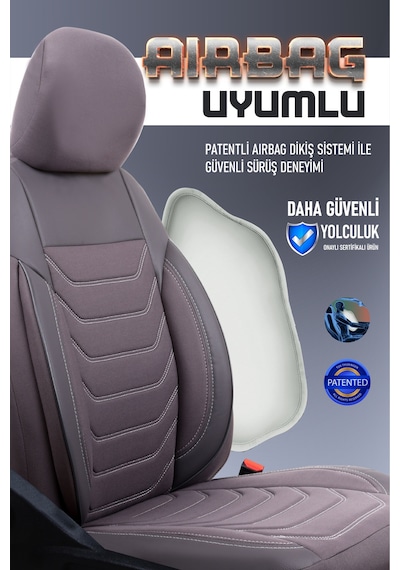 Toyota Corolla Cross Uyumlu Lüx Deri Detaylı Oto Koltuk Kılıfı Ön Arka Takım Carbon Serisi Füme