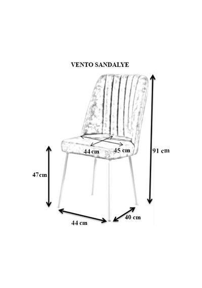 Mymassa Mymassa - Vega Sandalye - Metal Ayak (542046601)