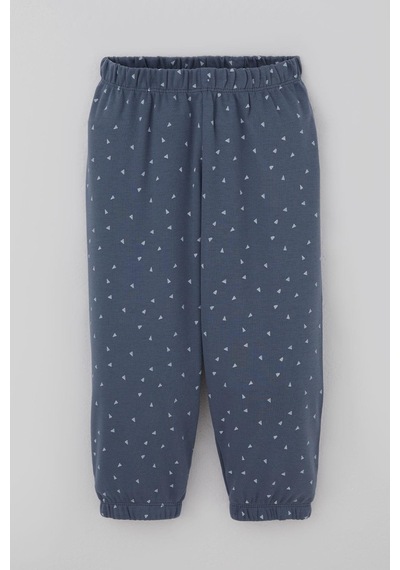 Breeze Erkek Bebek Pijama Takımı Minik Üçgenler Desenli 9 Ay-3 Yaş, Füme Füme