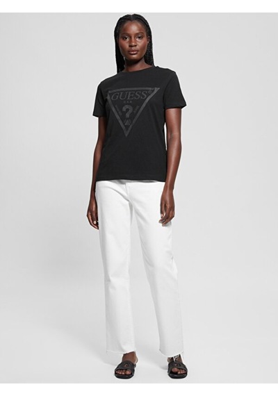 Guess Adele Cn Kadın Siyah T-shirt Siyah