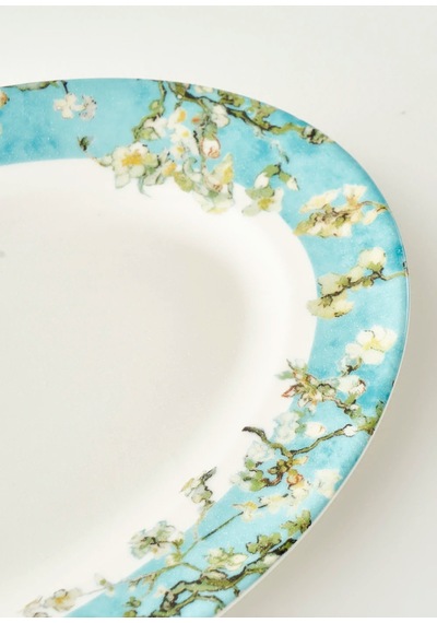 Bella Maison Van Gogh Almond Blossom Porselen Sunum Tabağı Turkuaz 20 Cm Turkuaz