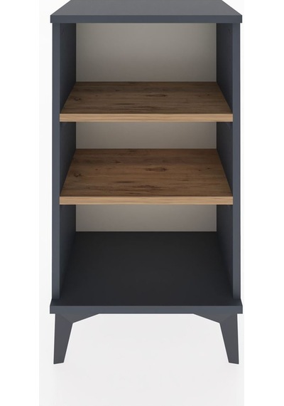 Arges Komodin 2 Raflı 44x30x80 Antrasit-çam Antrasit