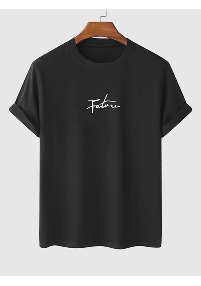 Flood Of Style Unisex Siyah Futurebaskılı Oversize