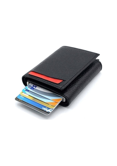 Aquablue Rfid Korumalı Otomatik Mekanizmalı Para Bölmeli Erkek Cüzdan & Kartlık