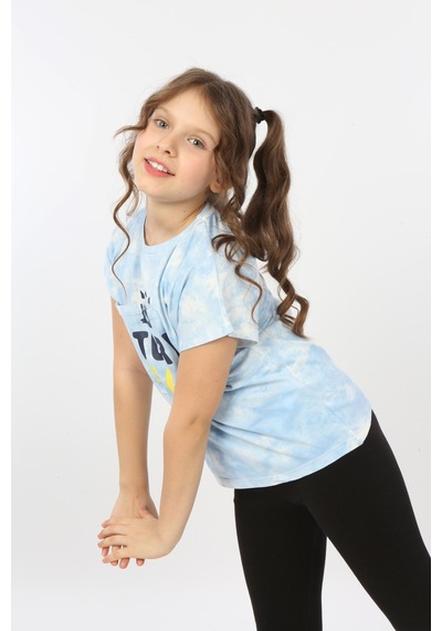 Toontoy Kids Toontoy Kız Çocuk Story Soul Baskılı Tişört Mavi