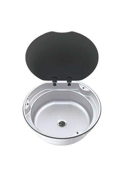 Thetford Sbl3051-sp Cam Kapaklı Yuvarlak Karavan Lavabo/evye