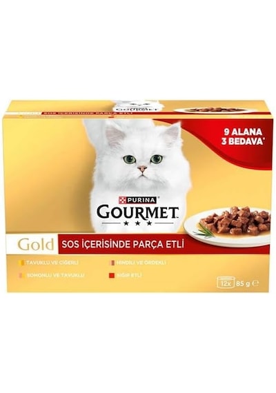Parça Sığır Etli Yaş Kedi Maması Multipack 85 Gr. 12 Al 9 Öde 103 Ivory