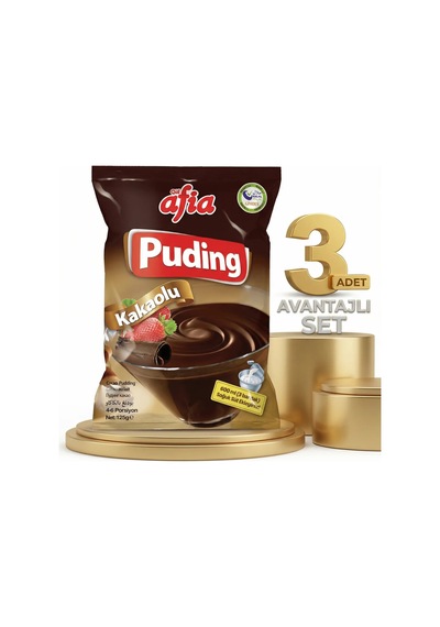 Afia Kakaolu Puding 3x125 Gr