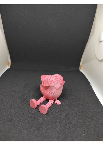 Teknosanat Ürün Adı: Teknosanat 3d Baskı Oturan Gül Figürü - Dekoratif Masa Aksesuarı
