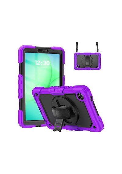 Newface Samsung Galaxy Uyumlu Tab A11 Plus Kılıf Amazing Tablet Kapak - Mor Kapaklı Kılıf