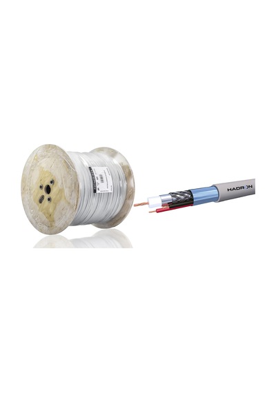 Hadron Hdx5580-500 Cctv Kablo Mini Coax Eco Cca 2x0.50 Mm 500 M - Gri