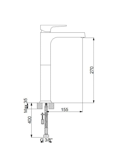 Newarc Aqua Çanak Lavabo Bataryası Siyah