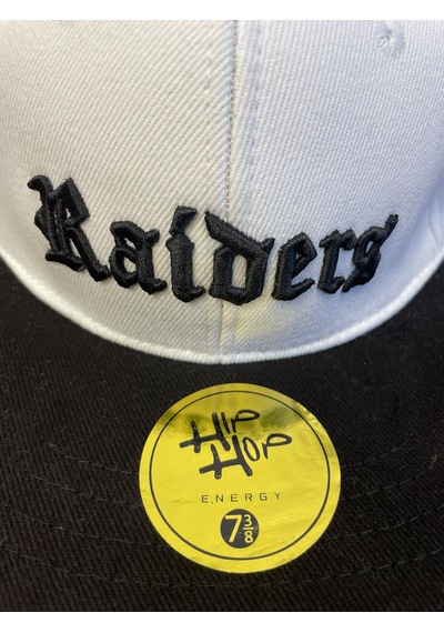Hamze Las Vegas Raiders Hiphop Snapback Rapper Amerikan Futbol Unisex Şapka Cap Beyaz - Siyah